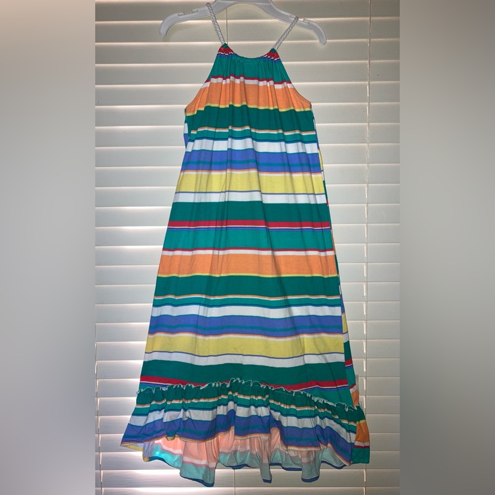 Chaps girl's summer striped maxi dress, like new, size 8/10